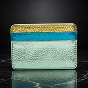 Faux Leather Metallic RFID-Blocking Wallet