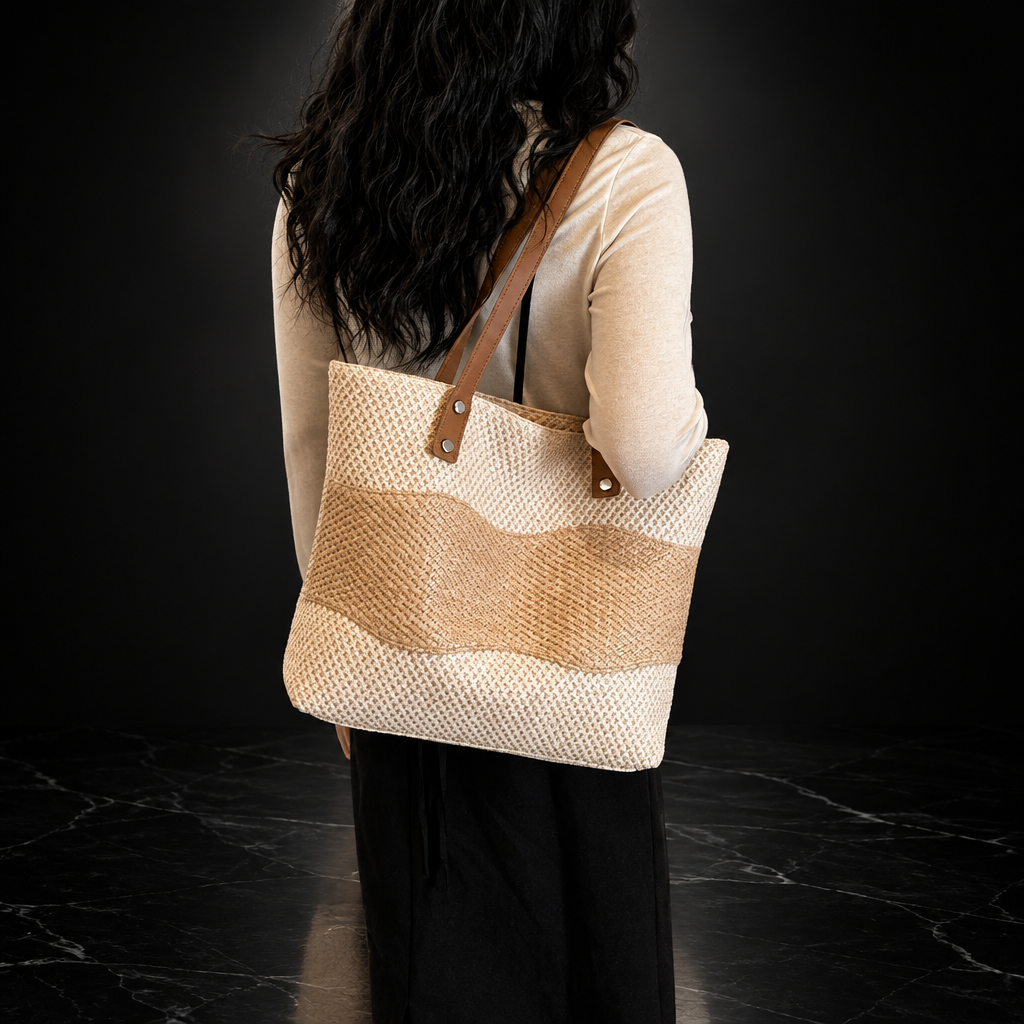 Medium Sized Woven Tote Bag