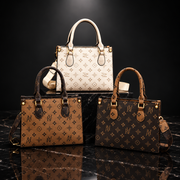 Retro Printed Convertible Handbag