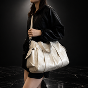 Retro Faux-Leather Tote with Adjustable Strap