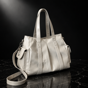 Retro Faux-Leather Tote with Adjustable Strap