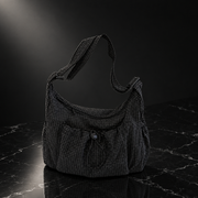 Plaid Drawstring Commuter Shoulder Bag