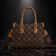 Retro Printed Convertible Handbag
