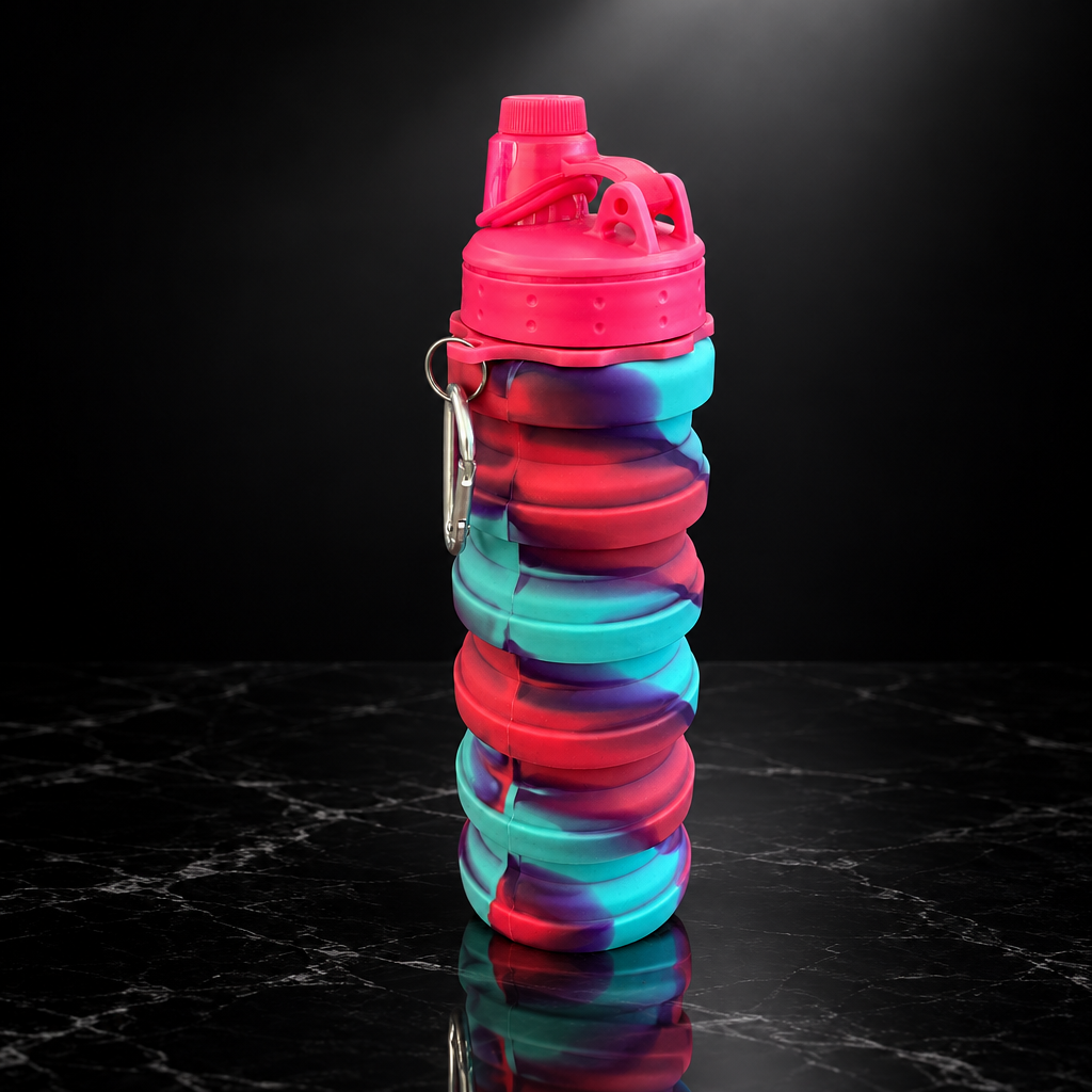 500ml Collapsible Silicone Sports Water Bottle