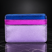 Faux Leather Metallic RFID-Blocking Wallet