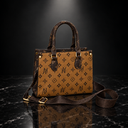 Retro Printed Convertible Handbag