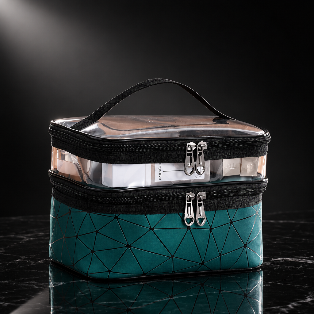 Double-Layer Waterproof Cosmetic Bag