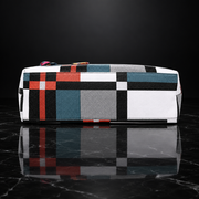 Plaid Print Large Capacity Tote Bag