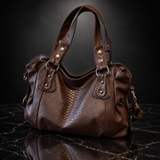 Textured Faux-Leather Convertible Bag with Zip Top