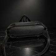 Textured Faux-Leather Convertible Bag with Zip Top