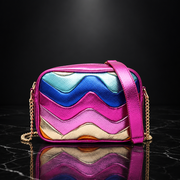 Retro Ripple-Stripe Crossbody