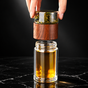 230ml Double-Wall Glass Travel Tea Mug