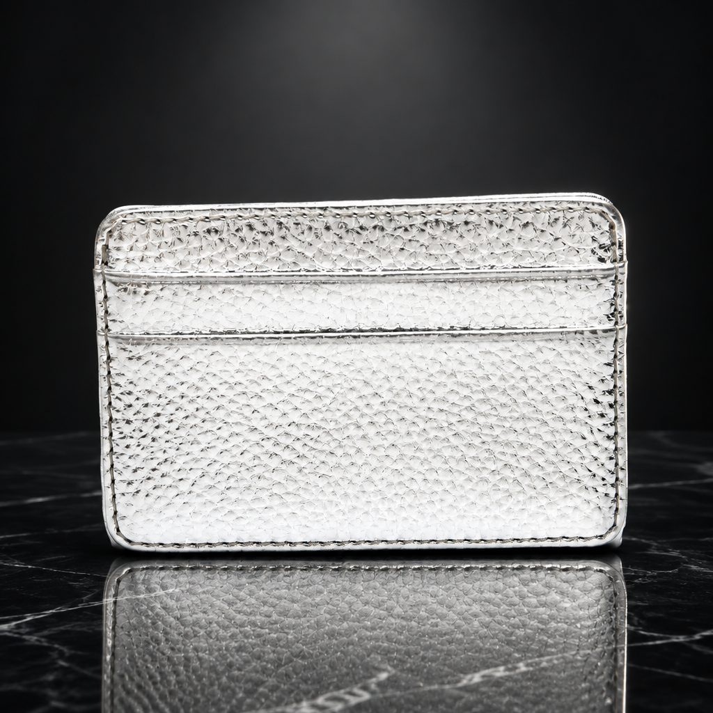 Faux Leather Metallic RFID-Blocking Wallet
