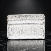 Faux Leather Metallic RFID-Blocking Wallet