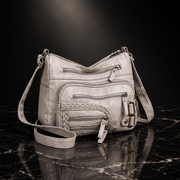 Multi Pockets Faux Leather Shoulder Bag
