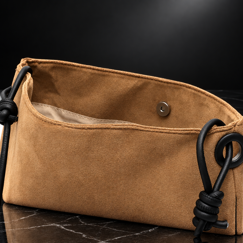 Faux-Suede Hobo Shoulder Bag