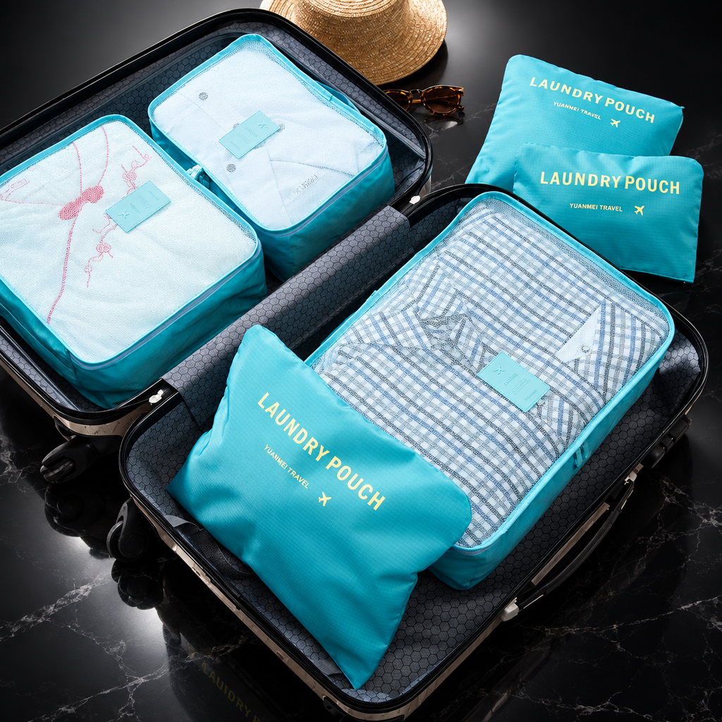 Double-Zipper Packing Cube Set, 6-Piece