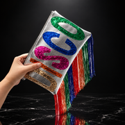 Retro Disco Metallic Clutch Bag