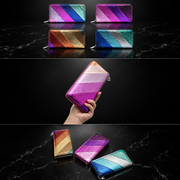 Metallic Striped Phone Wallet