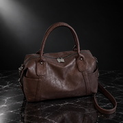Ruched Bowling-Shape Vintage Tote