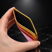 Faux Leather Metallic RFID-Blocking Wallet