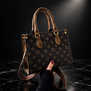 Retro Printed Convertible Handbag