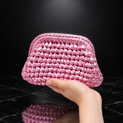 Woven Metallic Clutch Bag