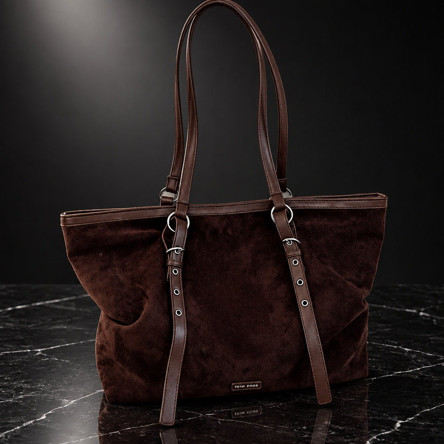 Soft-Finish Vintage Shopper Tote, Plain & Polka-Dot