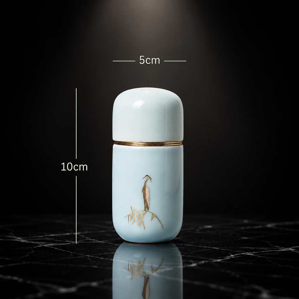 Ceramic Travel Tea Storage Jar