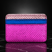 Faux Leather Metallic RFID-Blocking Wallet