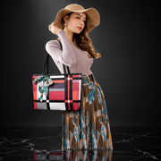 Plaid Print Large Capacity Tote Bag