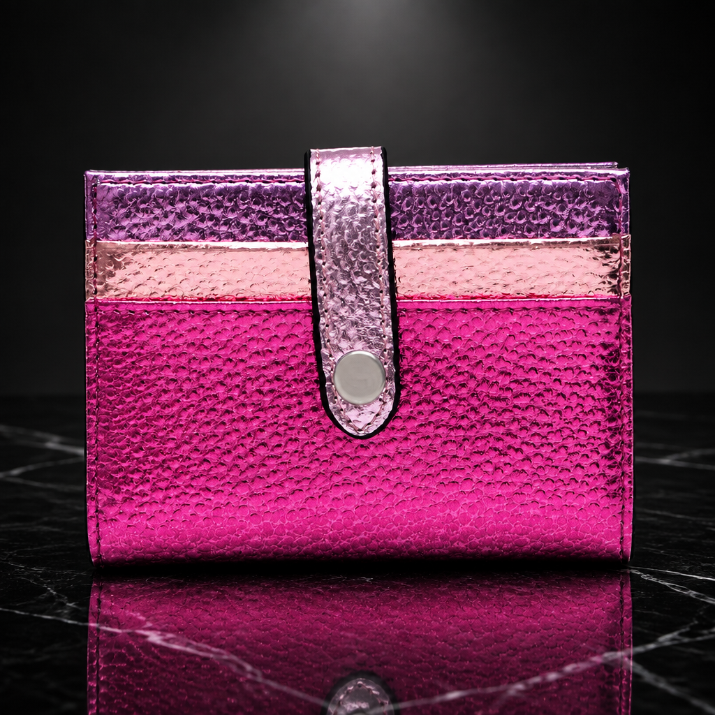 Metallic Fold Clip Wallet
