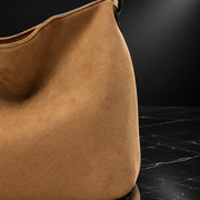Faux-Suede Hobo Shoulder Bag