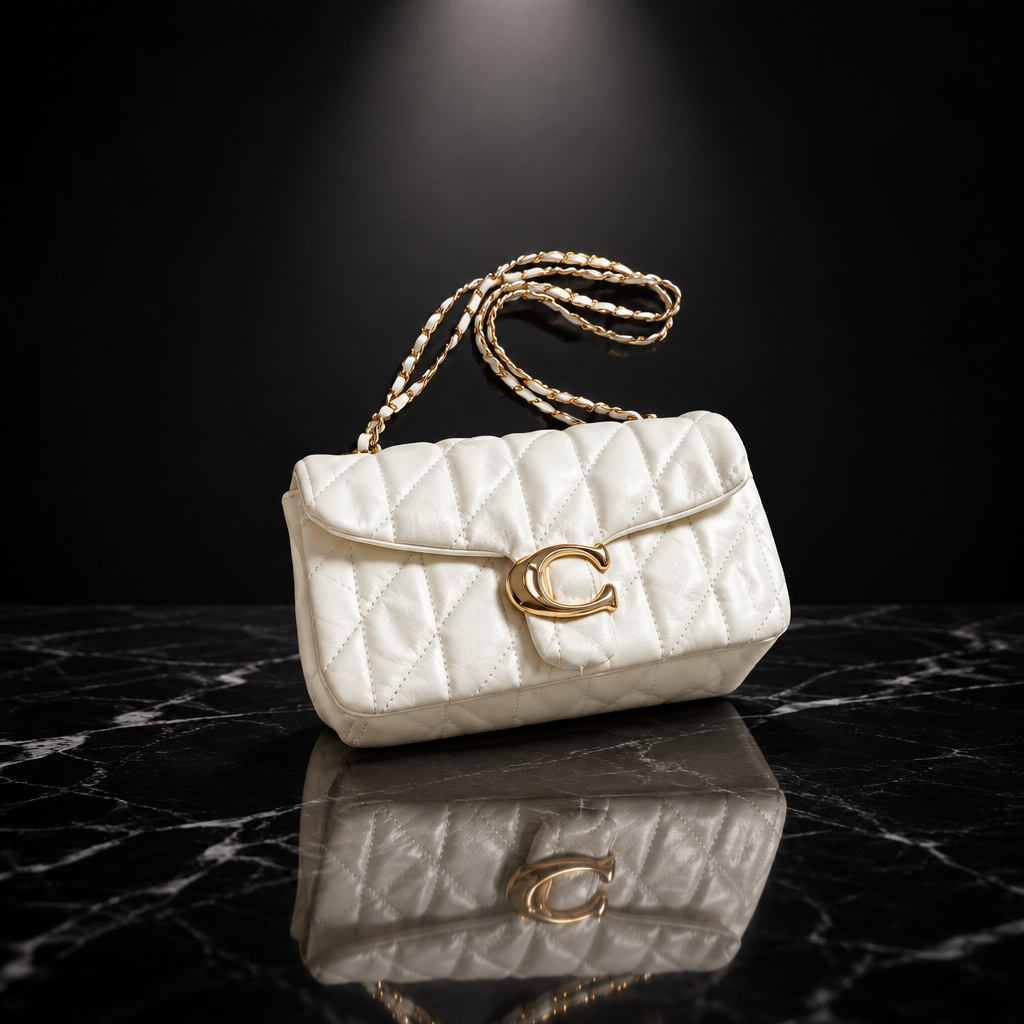 Rhombic Chain Crossbody Bag with Quilted Design