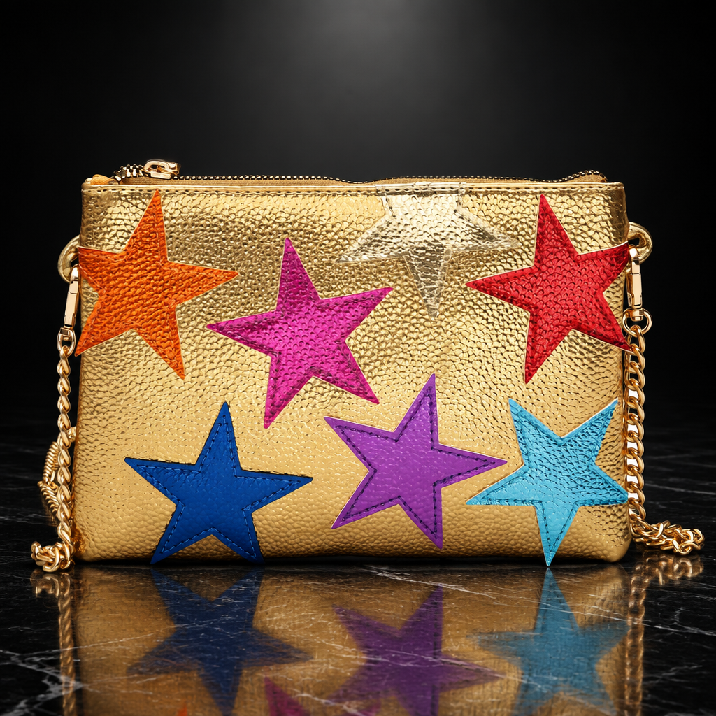Starlight Stripe Chain Shoulder Bag