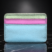 Faux Leather Metallic RFID-Blocking Wallet