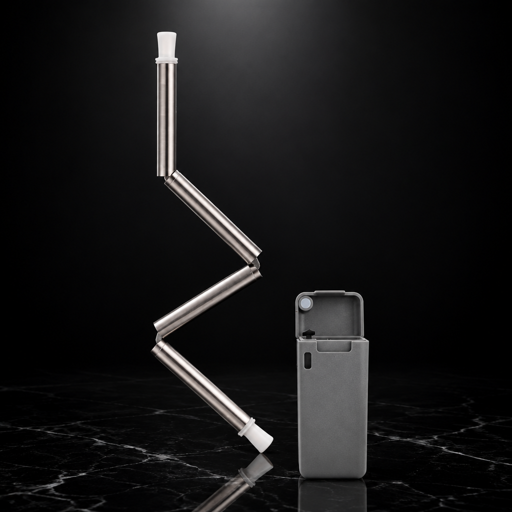 Collapsible Stainless Steel Straw with Case