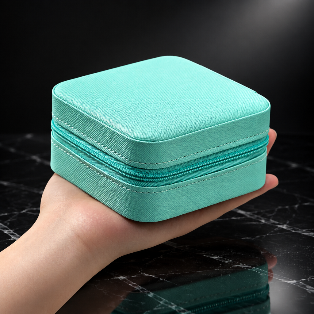 Portable Leather Jewelry Box
