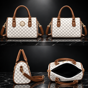 Faux Leather Alphabet Crossbody Bag