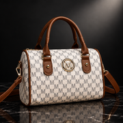 Faux Leather Alphabet Crossbody Bag