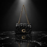 Rhombic Chain Crossbody Bag with Quilted Design