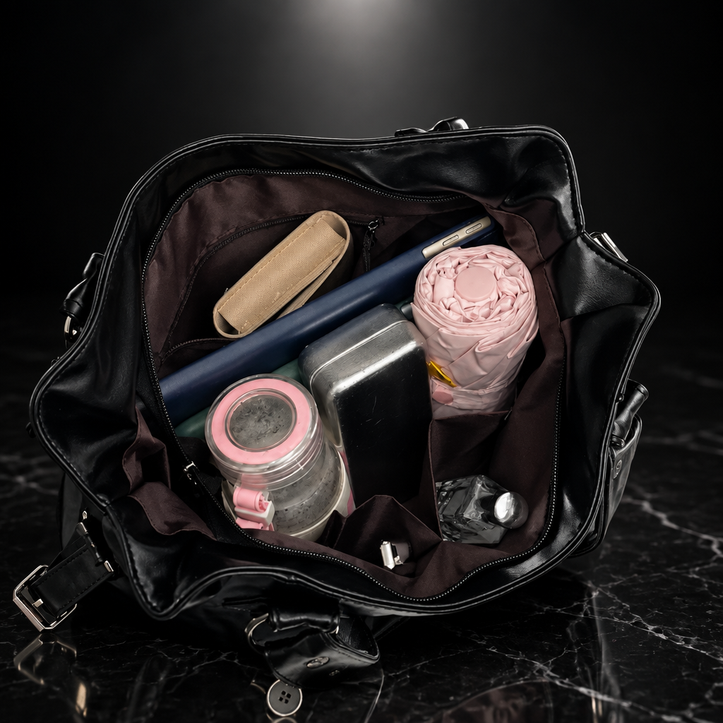 Oil Wax Leather Tote Bag with 3-Way Carry
