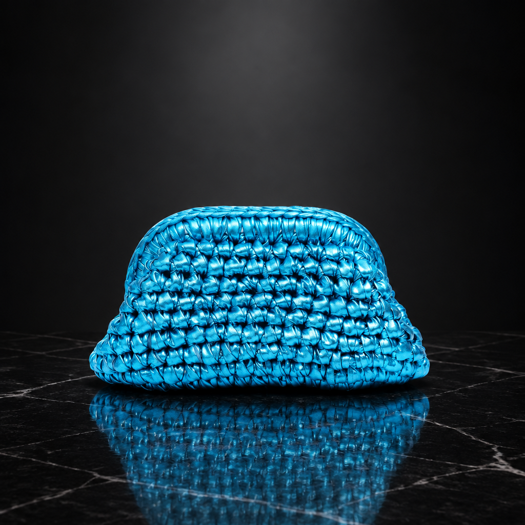 Woven Metallic Clutch Bag