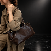 Wax Finish Faux-Leather Vintage Tote