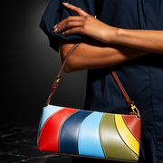 Rainbow Patchwork Mini Shoulder Bag