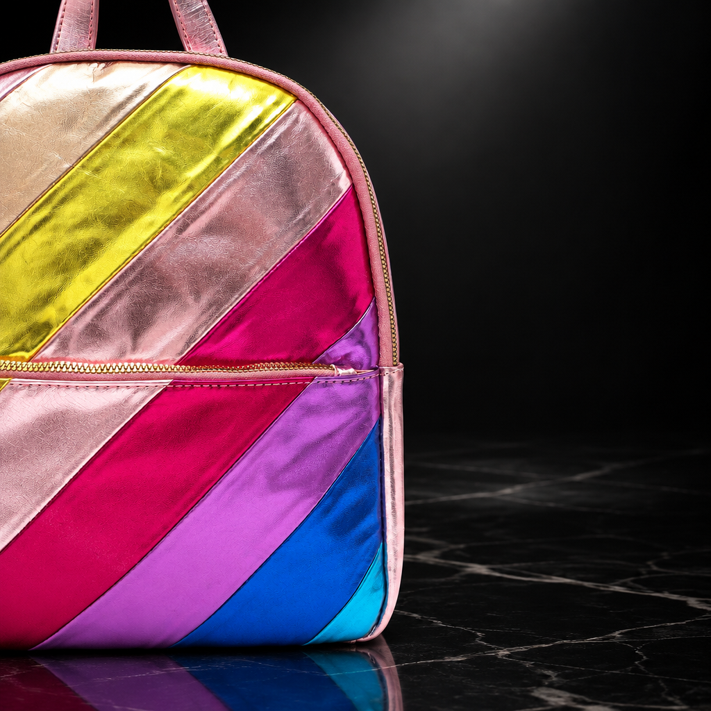 Retro Striped Backpack