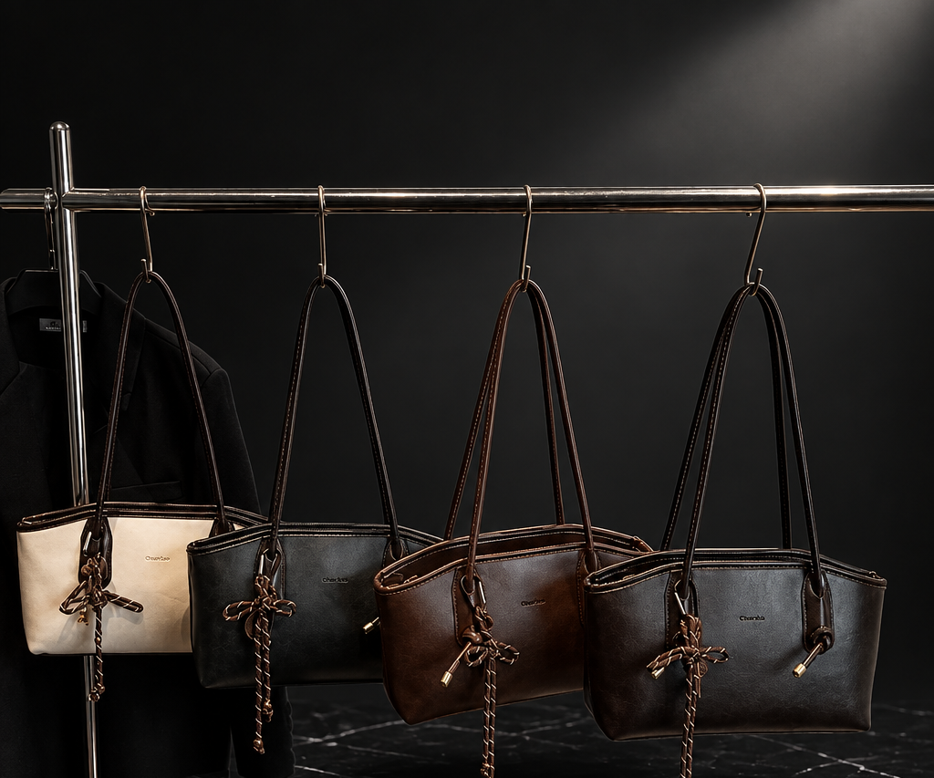 Tassel-Detail Vintage Faux-Leather Shoulder Bag
