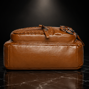 Multi Pockets Faux Leather Shoulder Bag