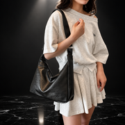 Faux Leather Vintage Commuter Tote Bag