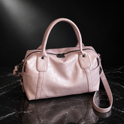 Ruched Bowling-Shape Vintage Tote